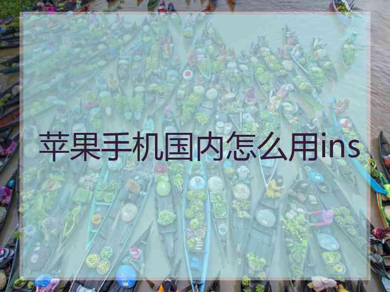 苹果手机国内怎么用ins