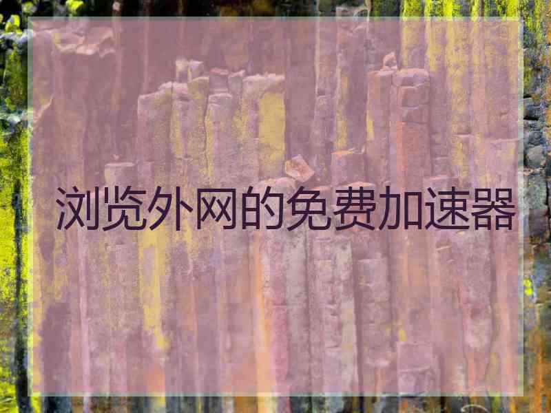 浏览外网的免费加速器