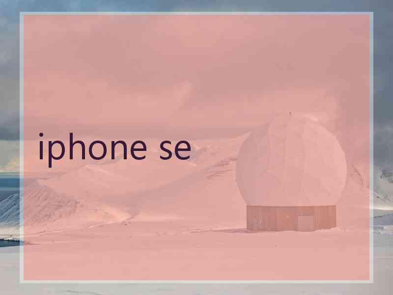 iphone se