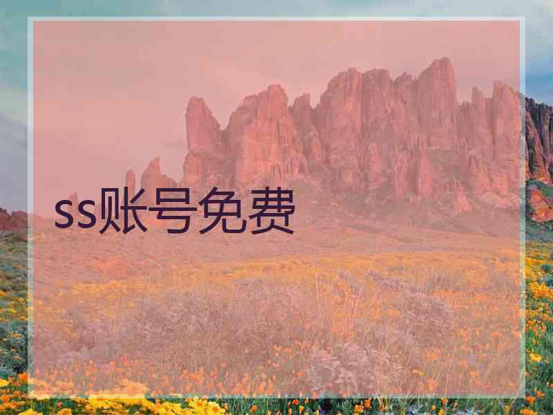 ss账号免费