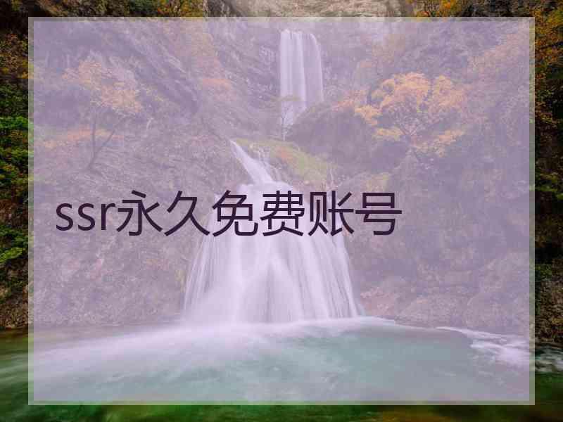 ssr永久免费账号