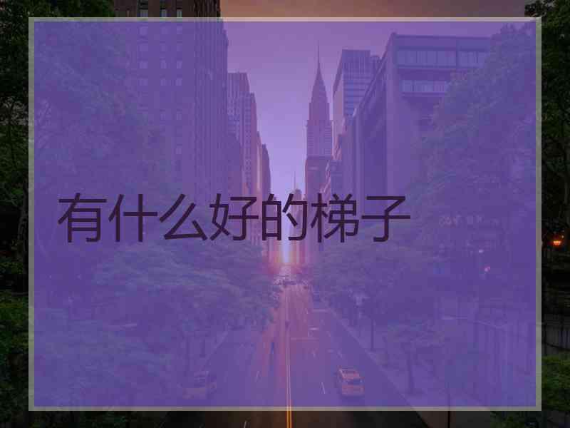 有什么好的梯子