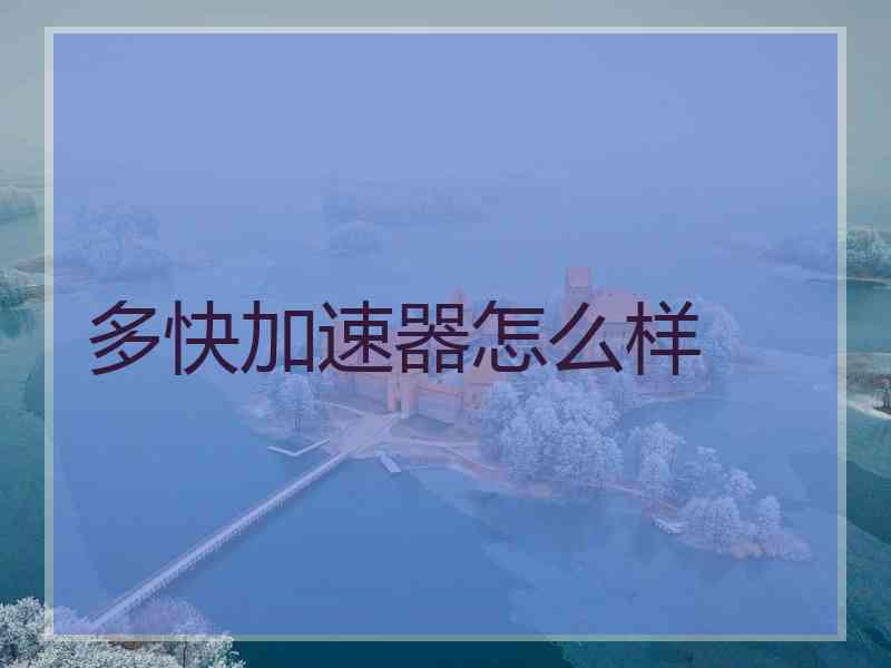 多快加速器怎么样