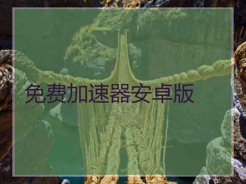 免费加速器安卓版