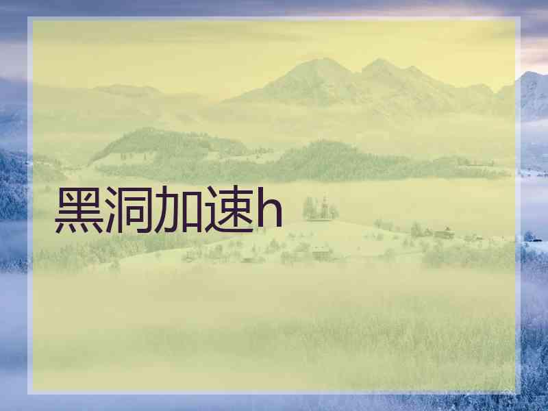 黑洞加速h
