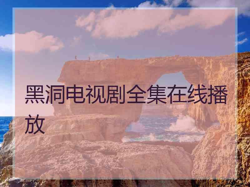 黑洞电视剧全集在线播放