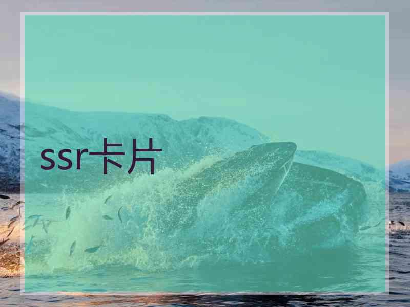 ssr卡片
