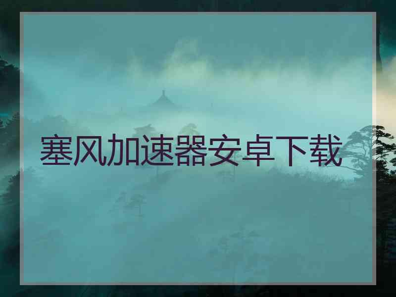 塞风加速器安卓下载