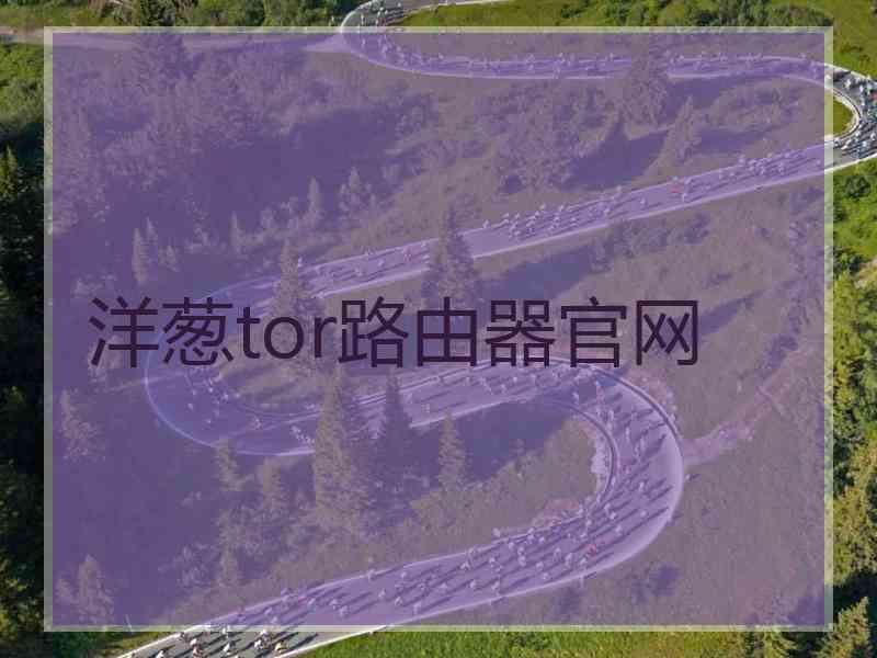 洋葱tor路由器官网