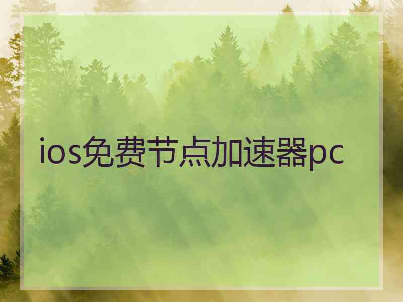 ios免费节点加速器pc