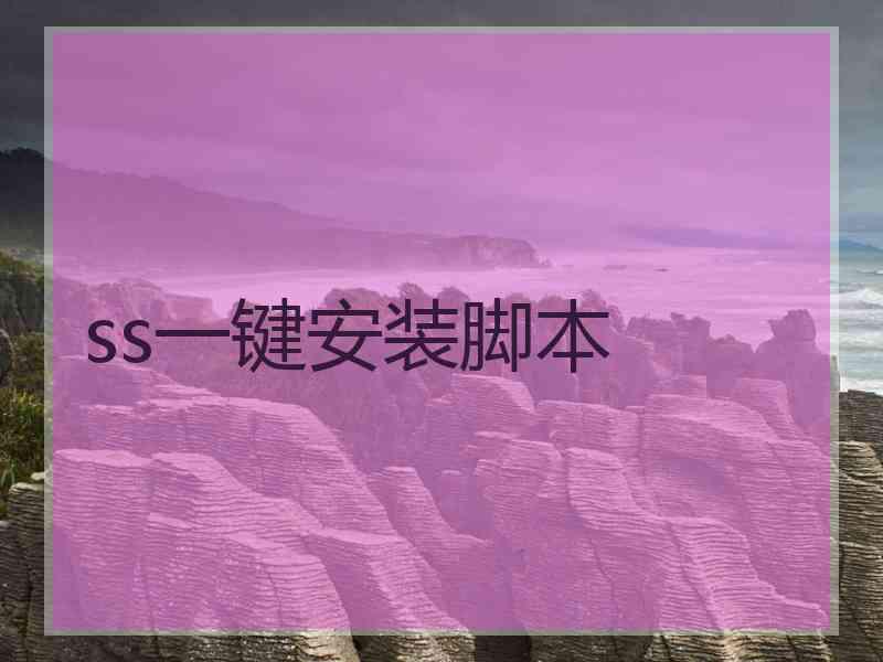 ss一键安装脚本
