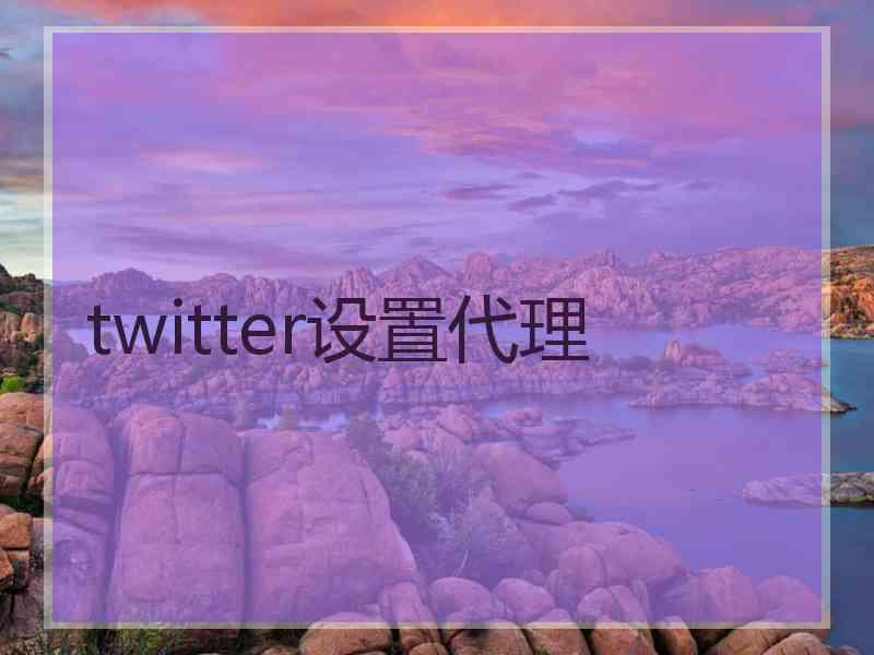 twitter设置代理