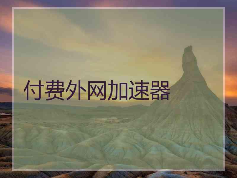 付费外网加速器