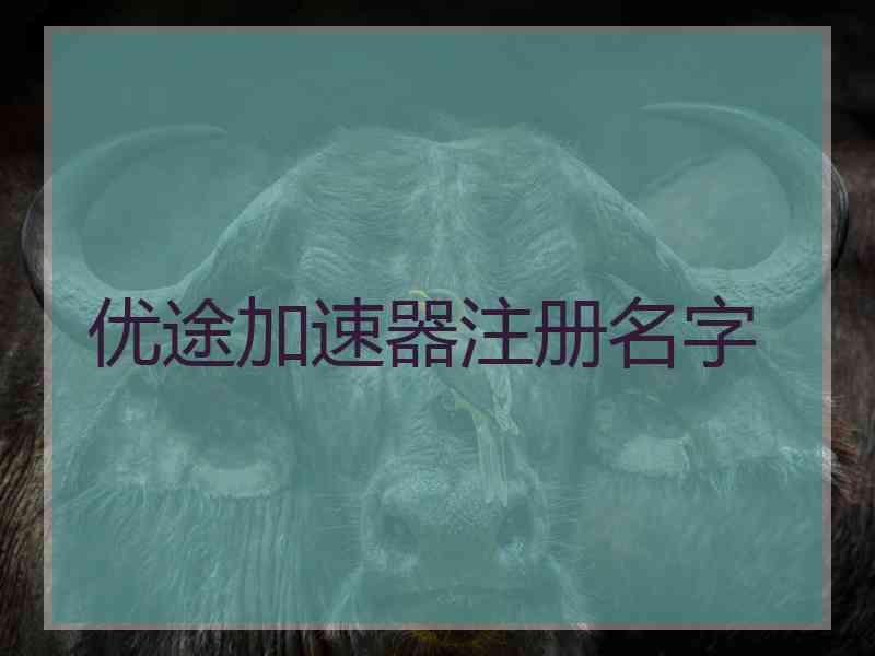 优途加速器注册名字