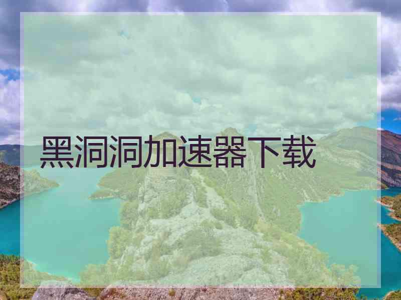 黑洞洞加速器下载