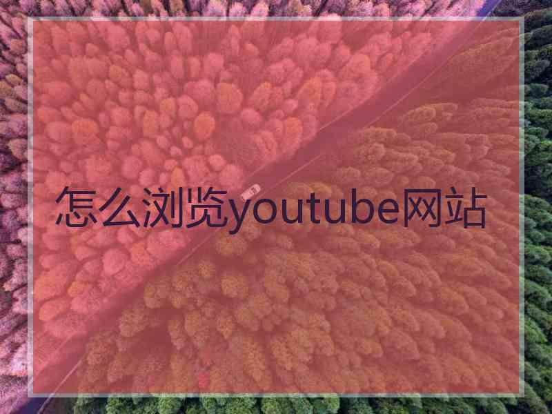 怎么浏览youtube网站