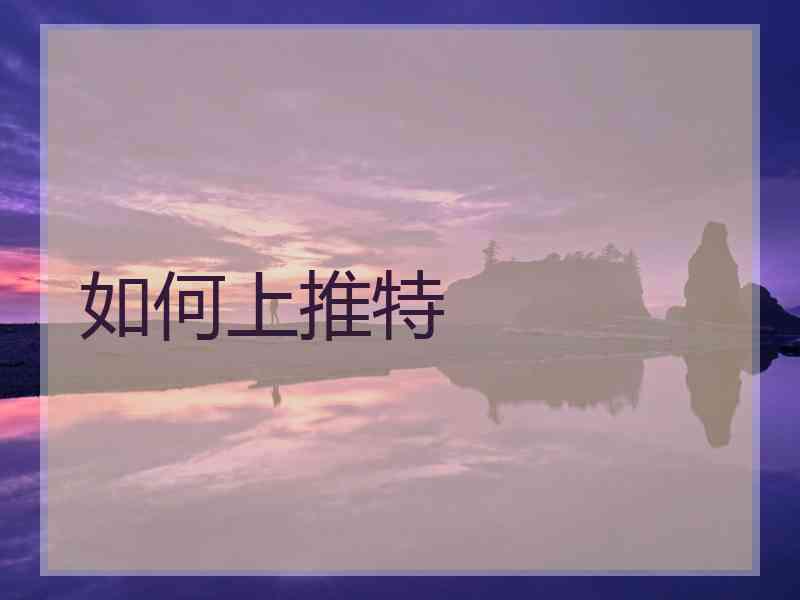 如何上推特