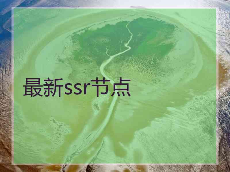 最新ssr节点