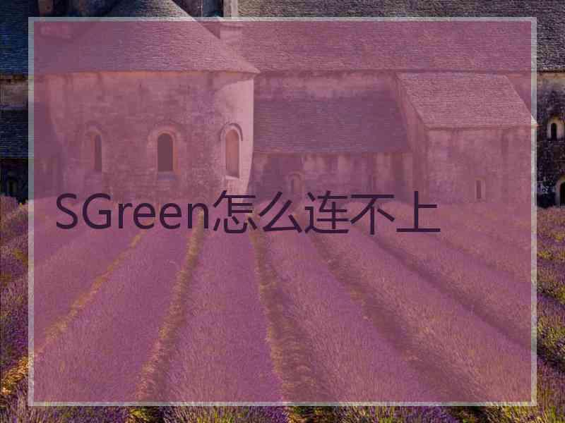 SGreen怎么连不上