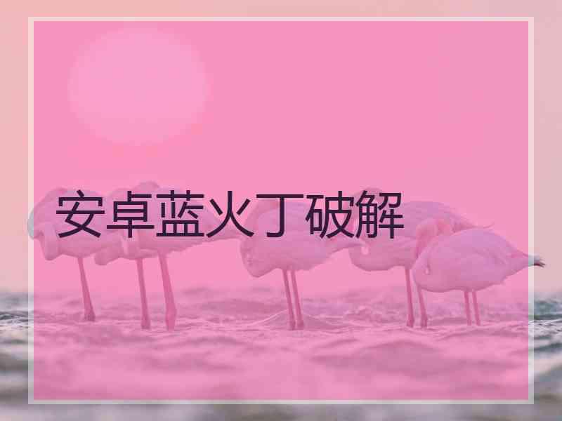 安卓蓝火丁破解