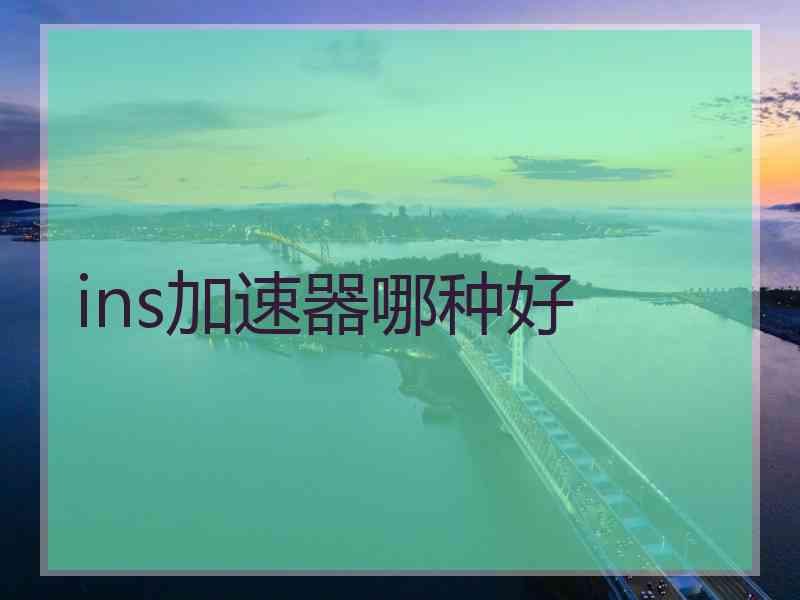 ins加速器哪种好