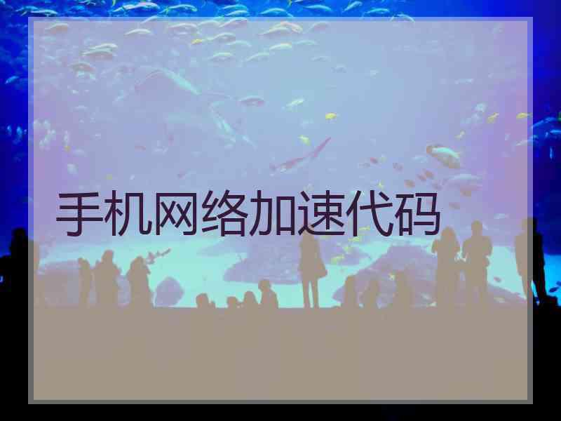 手机网络加速代码