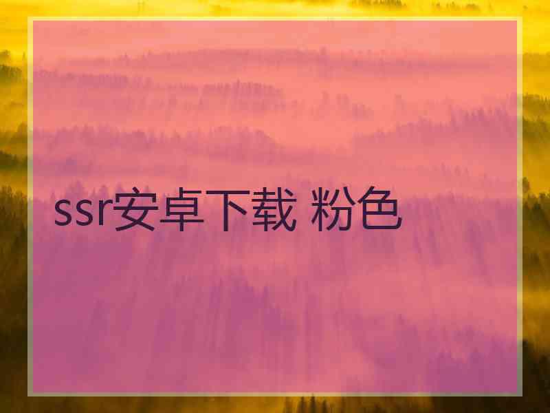 ssr安卓下载 粉色