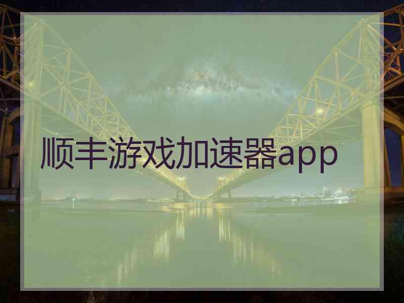 顺丰游戏加速器app