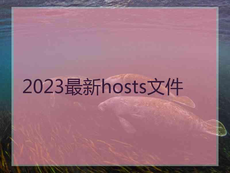 2023最新hosts文件
